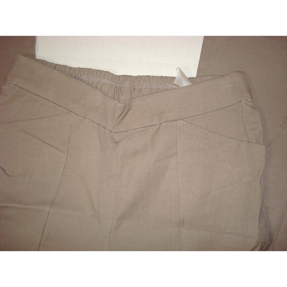 New Womens Isaac Mizrahi Live 6 T Tall 24/7 Straight Pant Stonewall Grey Tan - Picture 3 of 8
